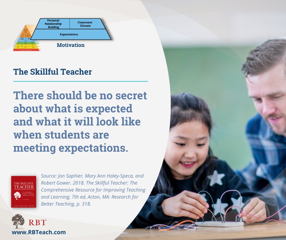 TeachRBT's tweet image. No secrets is key to making sure every student meets your expectations.
#SkillfulTeaching