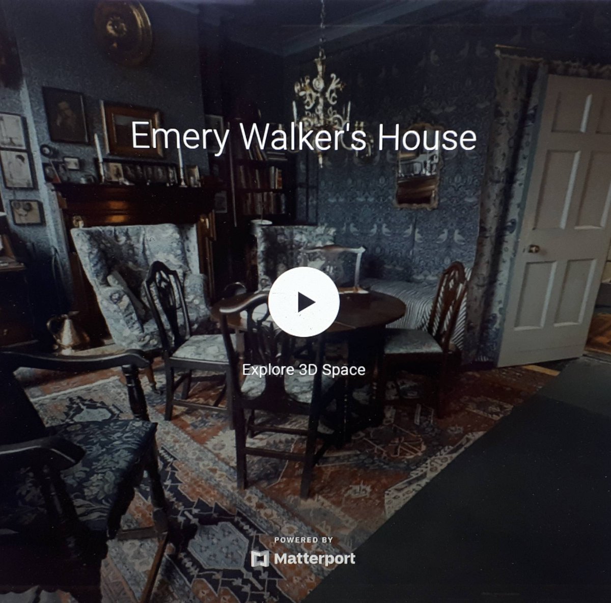 For our followers who can't visit us so easily, we hold regular #onlinetalks and you can see parts of No. 7 #HammersmithTerrace via a #virtualtour. Check it out here: emerywalker.org.uk/virtual-tour

#MuseumWeek #MuseumsandTechnology #Web3MW #ArtsandCraftsMovement #HistoricInteriors