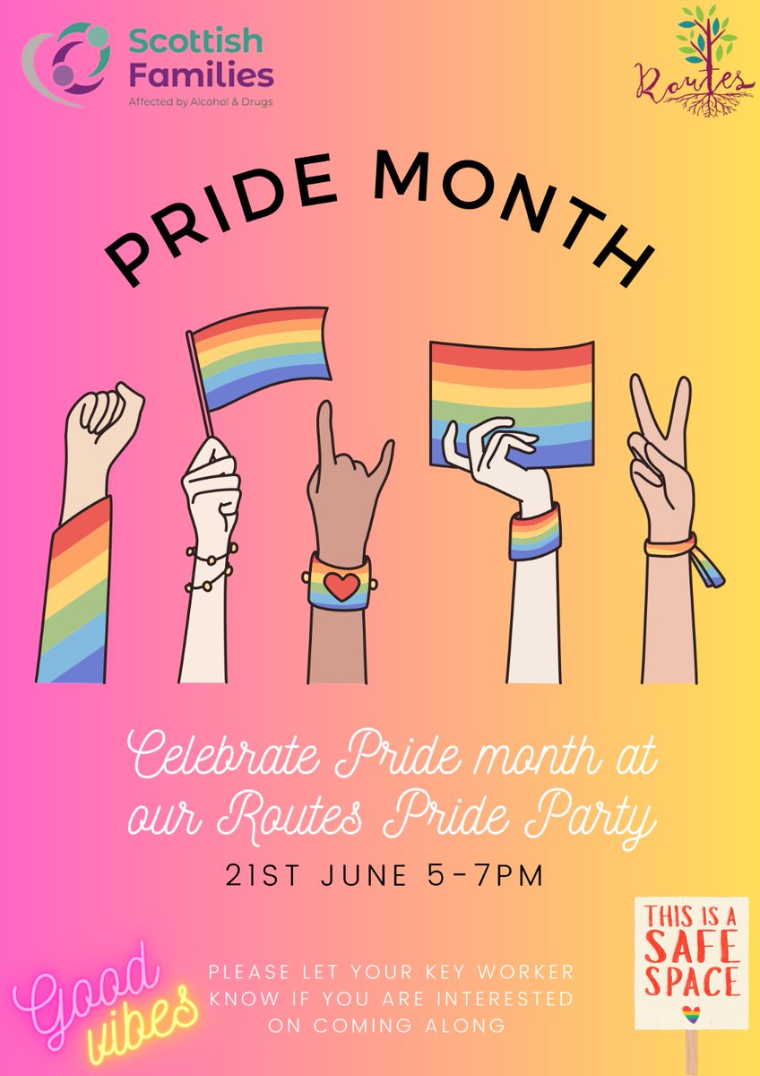 Kelsey Craig (@kelseysfad) on Twitter photo 🌈It's Pride Month🌈 To Celebrate Routes will be throwing a PRIDE PARTY! If you would like to come along please let your key worker know. See you on the 21st of June!! <a href="/SFADRoutesYP/">RoutesSFAD</a> 🌈It's Pride Month🌈 To Celebrate Routes will be throwing a PRIDE PARTY! If you would like to come along please let your key worker know. See you on the 21st of June!! <a href="/SFADRoutesYP/">RoutesSFAD</a>