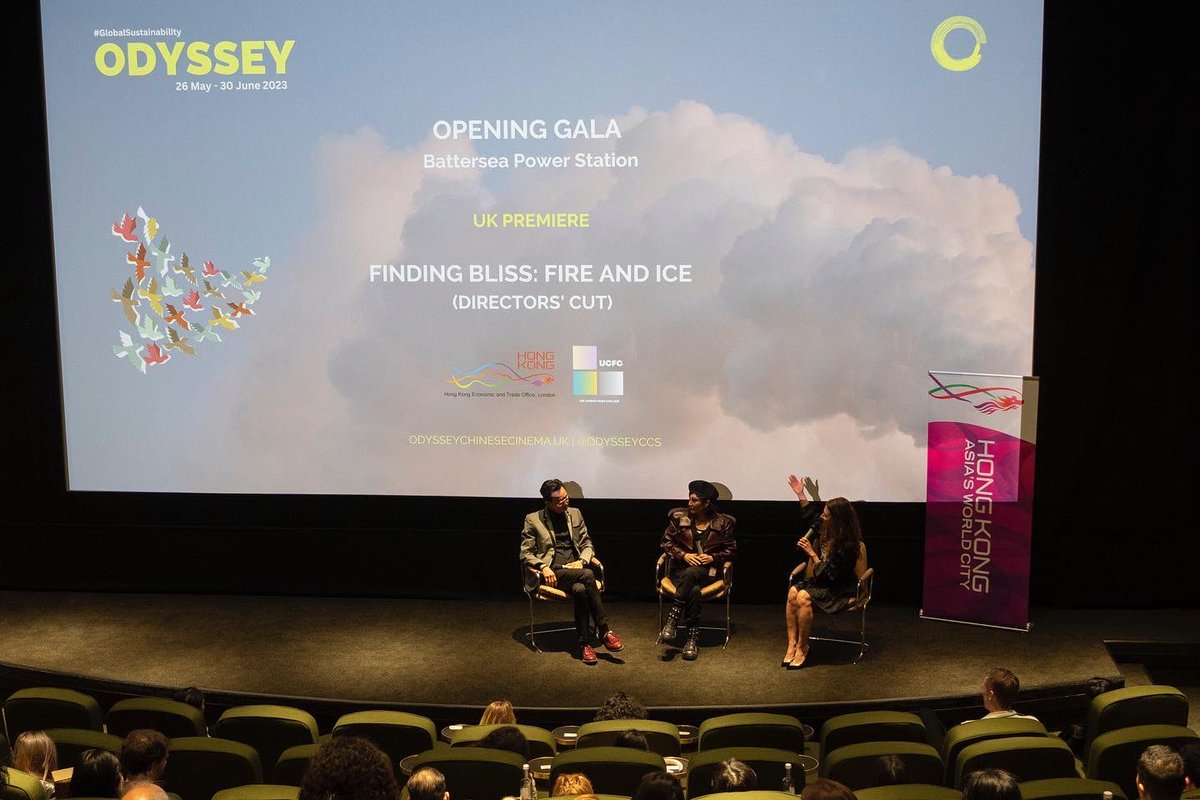 anya_zraykat's tweet photo. Hosting the Q&A at the Opening of @Odysseyccs after the premiere of “Finding Bliss: Fire and Ice” with @JosieHoChiu and director Kim Chan at the Cinema in the Battersea Power Station 🎥🎞 @ukchinafilm #film #filmfestival #documentary #findingbliss https://t.co/CpnKp53QKI