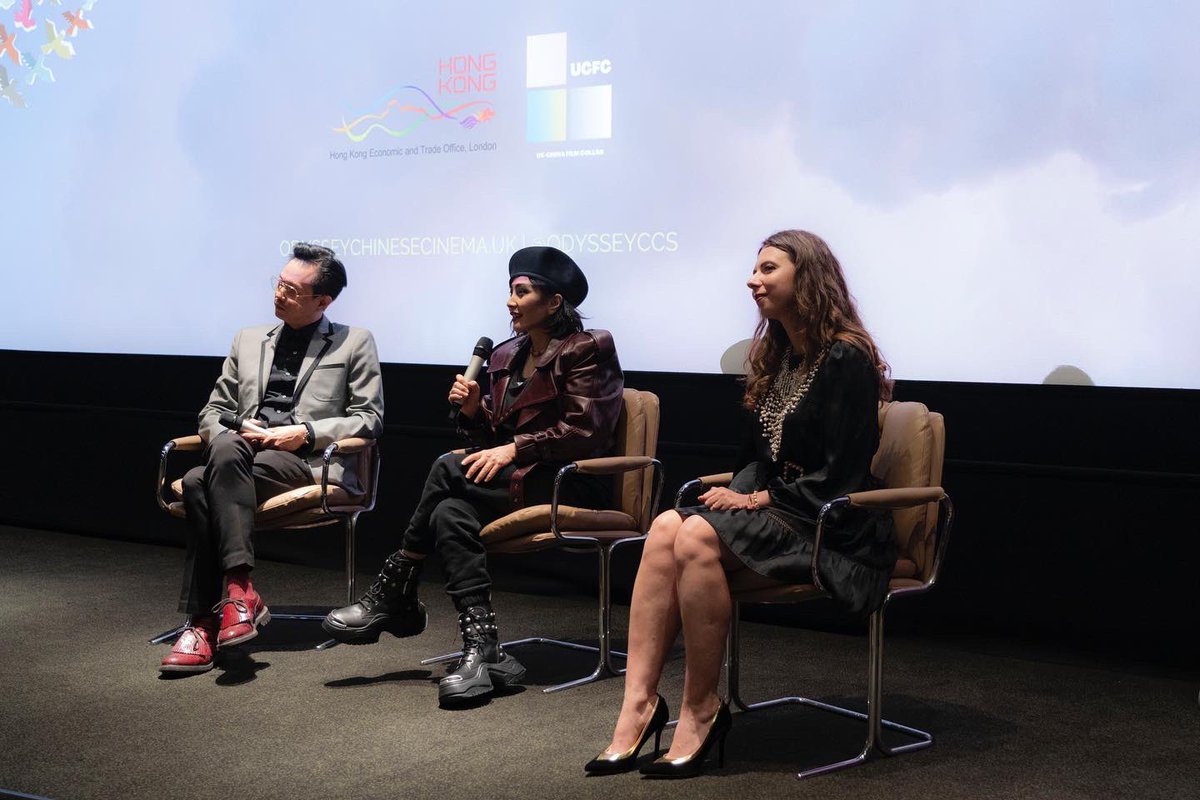 anya_zraykat's tweet photo. Hosting the Q&A at the Opening of @Odysseyccs after the premiere of “Finding Bliss: Fire and Ice” with @JosieHoChiu and director Kim Chan at the Cinema in the Battersea Power Station 🎥🎞 @ukchinafilm #film #filmfestival #documentary #findingbliss https://t.co/CpnKp53QKI