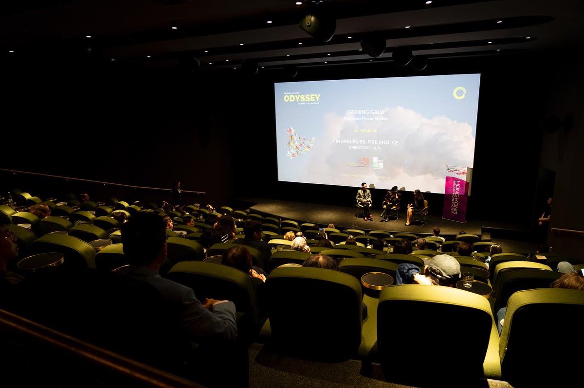 anya_zraykat's tweet photo. Hosting the Q&A at the Opening of @Odysseyccs after the premiere of “Finding Bliss: Fire and Ice” with @JosieHoChiu and director Kim Chan at the Cinema in the Battersea Power Station 🎥🎞 @ukchinafilm #film #filmfestival #documentary #findingbliss https://t.co/CpnKp53QKI