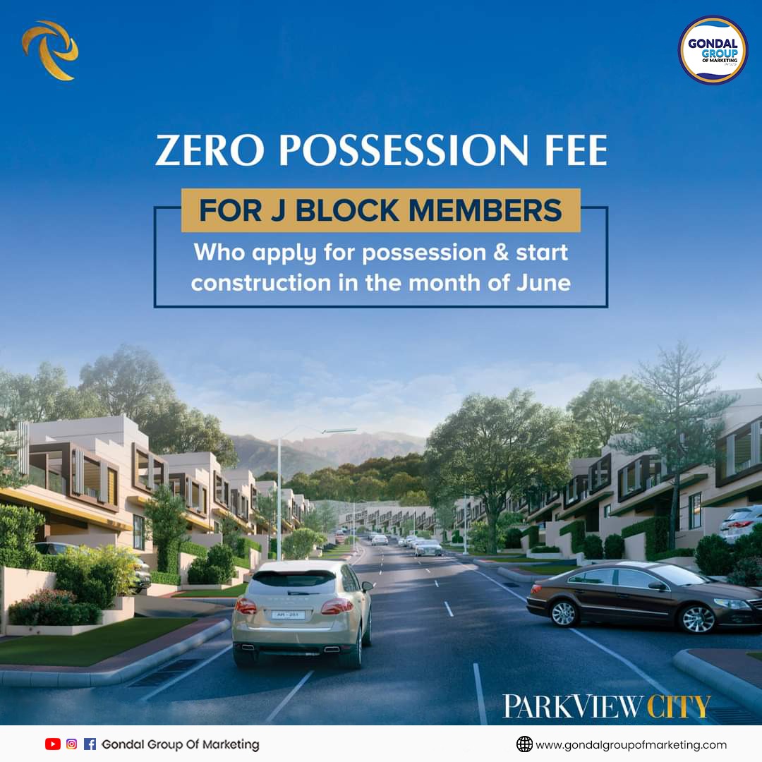 Gondal_pvt_ltd's tweet image. An amazing offer for all our J Block Members. ParkView City Islamabad is offering a chance for you to have your possession fee waived off if you start construction for your house within the month of June on your J Block Plot.

Dial: 0333 - 111 0018
 #parkviewcity #Jblock #Pvc