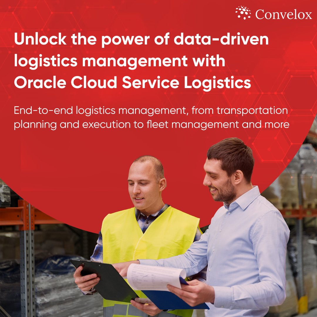 conveloxcloud's tweet image. From planning and execution to fleet management and data analytics, gain the insights you need to make smarter decisions and outperform the competition.

Elevate your logistics performance with #OracleCloudServices: convelox.com/oracle-cloud-s…

#Convelox #Oracle #OracleCloudSCM