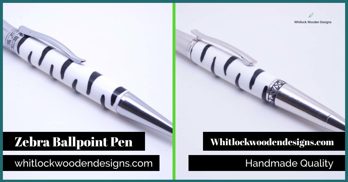 This beautifully made Zebra Ballpoint Pen is the perfect gift for anyone who 🎁 loves animals, especially those that are 🦓 wild and free. sbee.link/9v4qaut8x6 #pengifts #zebra #whitlockpens