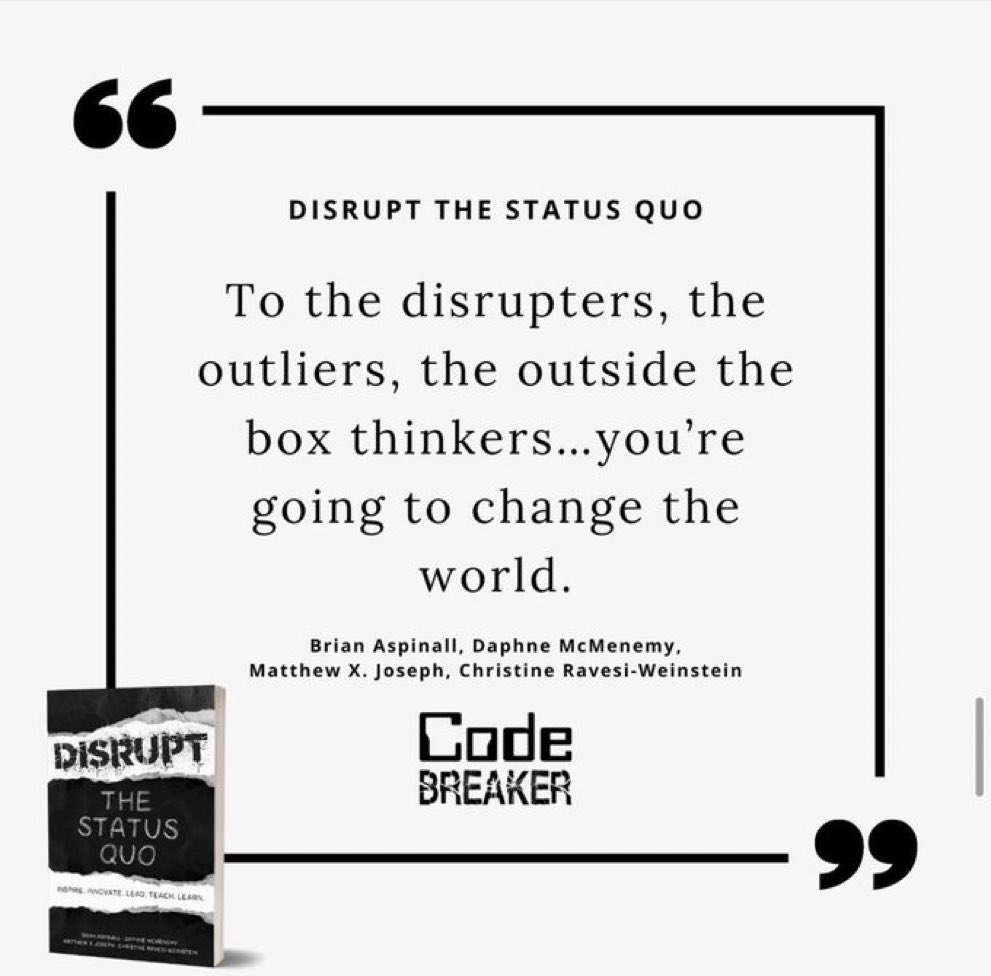 I never want to be inside the box and have been reflecting on this very concept a lot lately. #disrupter #forwardthinking #dreambig #innovation #ai #makeachange #thefutureisnow