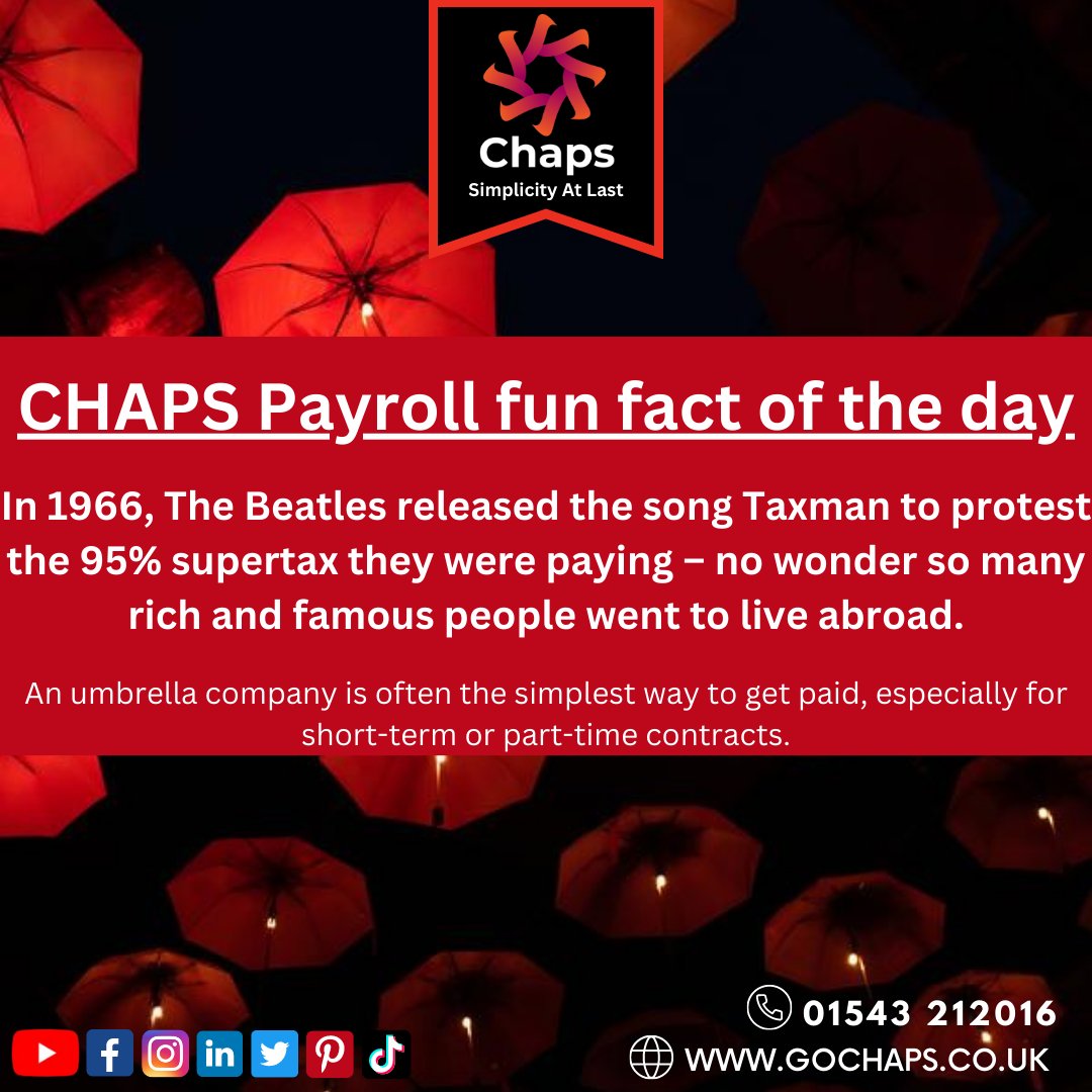 CHAPS' fun fact of the day!

Did you know...?

📲 : 01543 212016
📩 : support@gochaps.co.uk
📩 : bdm@gochaps.co.uk

#linkedin #recruitment #payrollservices #umbrellacompany #invoicefinance #construction #education #civilengineering #chapscontractingservices #industrial