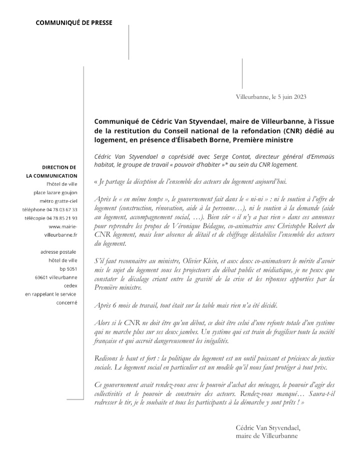 🔴 Crise du logement : Après le "en même temps", le gouvernement fait dans le "ni-ni".
Retrouvez ma réaction aux propositions du gouvernement sur le #logement ⤵️
#CNRLogement