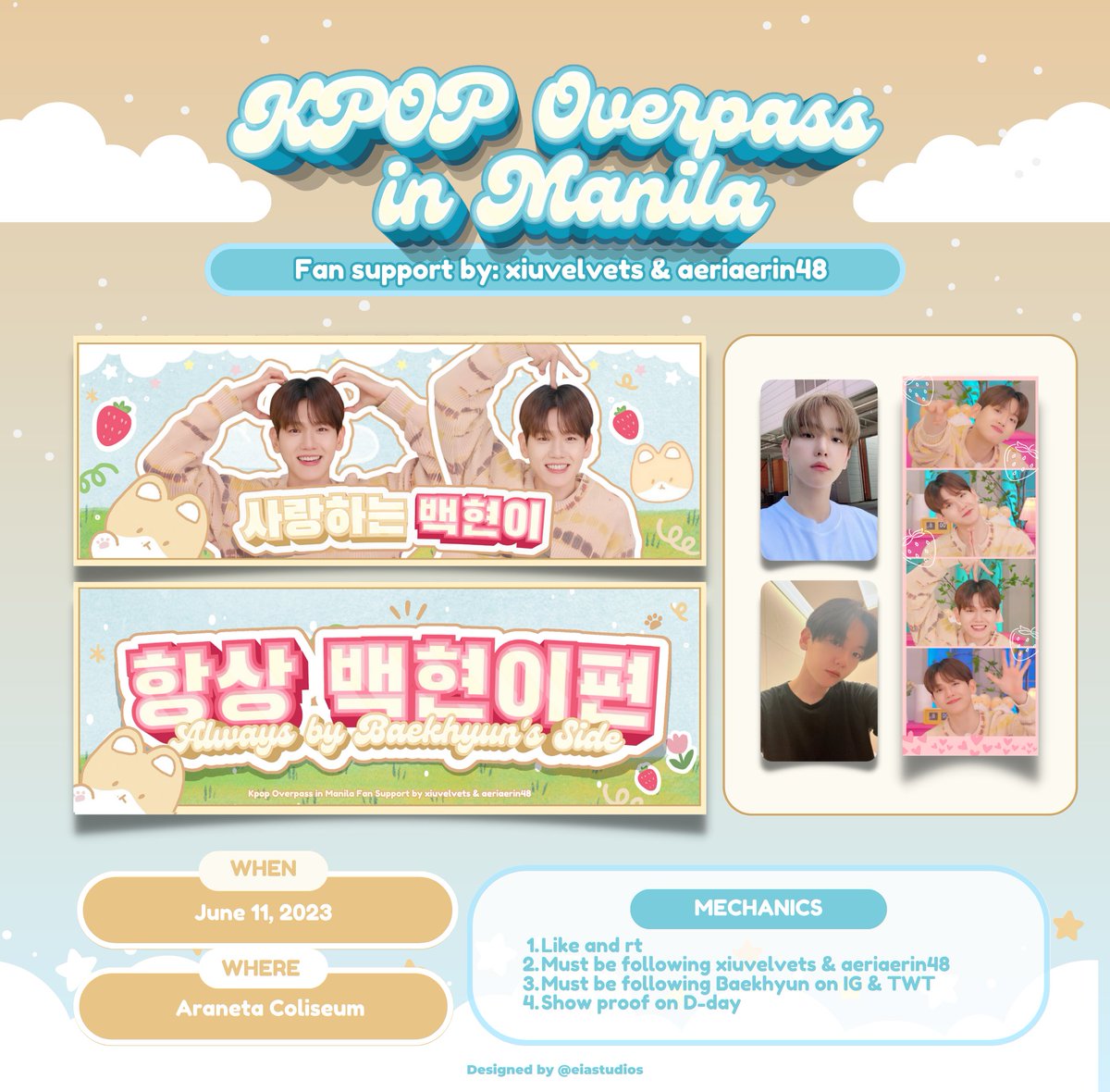 xiuvelvets's tweet photo. 𝑨𝒍𝒘𝒂𝒚𝒔 𝑩𝑩𝑯.

˗ˋˏ°• Overpass: KPOP Music Concert in Manila Fan Support for Baekhyun by @xiuvelvets &amp; @aeriaerin48 •°ˎˊ˗

⤷ 1:1 ratio
⤷ exact time &amp; loc tba
⤷ see pubmat for more details

#OVERPASSinMNL_Baekhyun 
#OVERPASSinManila 
#OVERPASS2023 #항상백현이편 https://t.co/mTTmO9fCMN