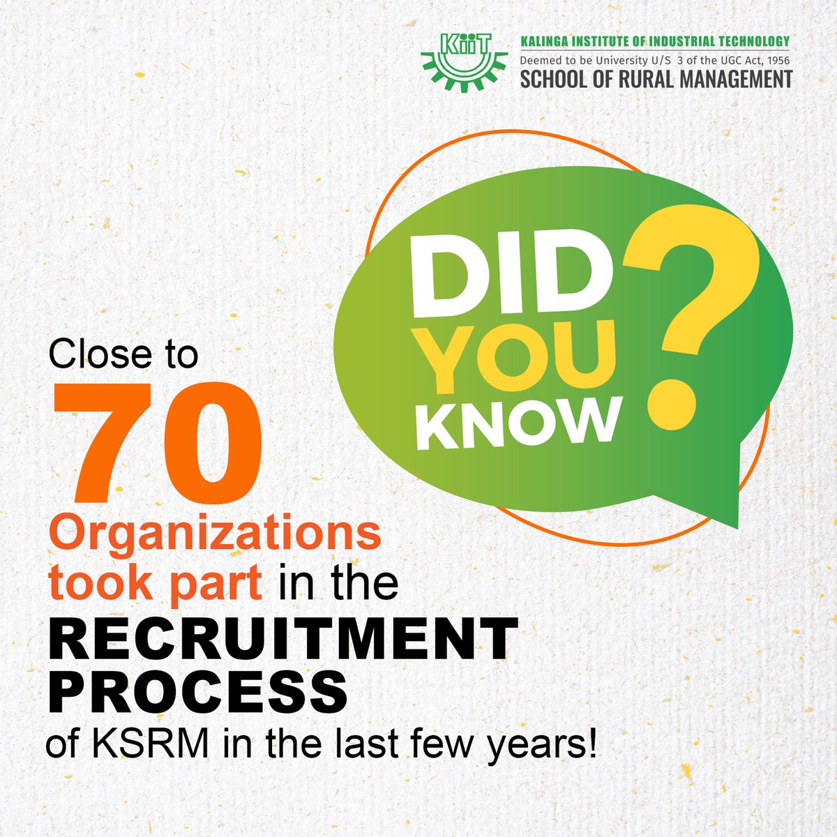 KSRM has a remarkable placement track record since its inception. It has established itself as a forerunner in terms of excellent education. 

#ksrmbbsr #AgriBusinessManagement #RuralManagement #MBA #kiit #lifeatkiit #bestcollege #bestplacement #bhubaneswar #odisha