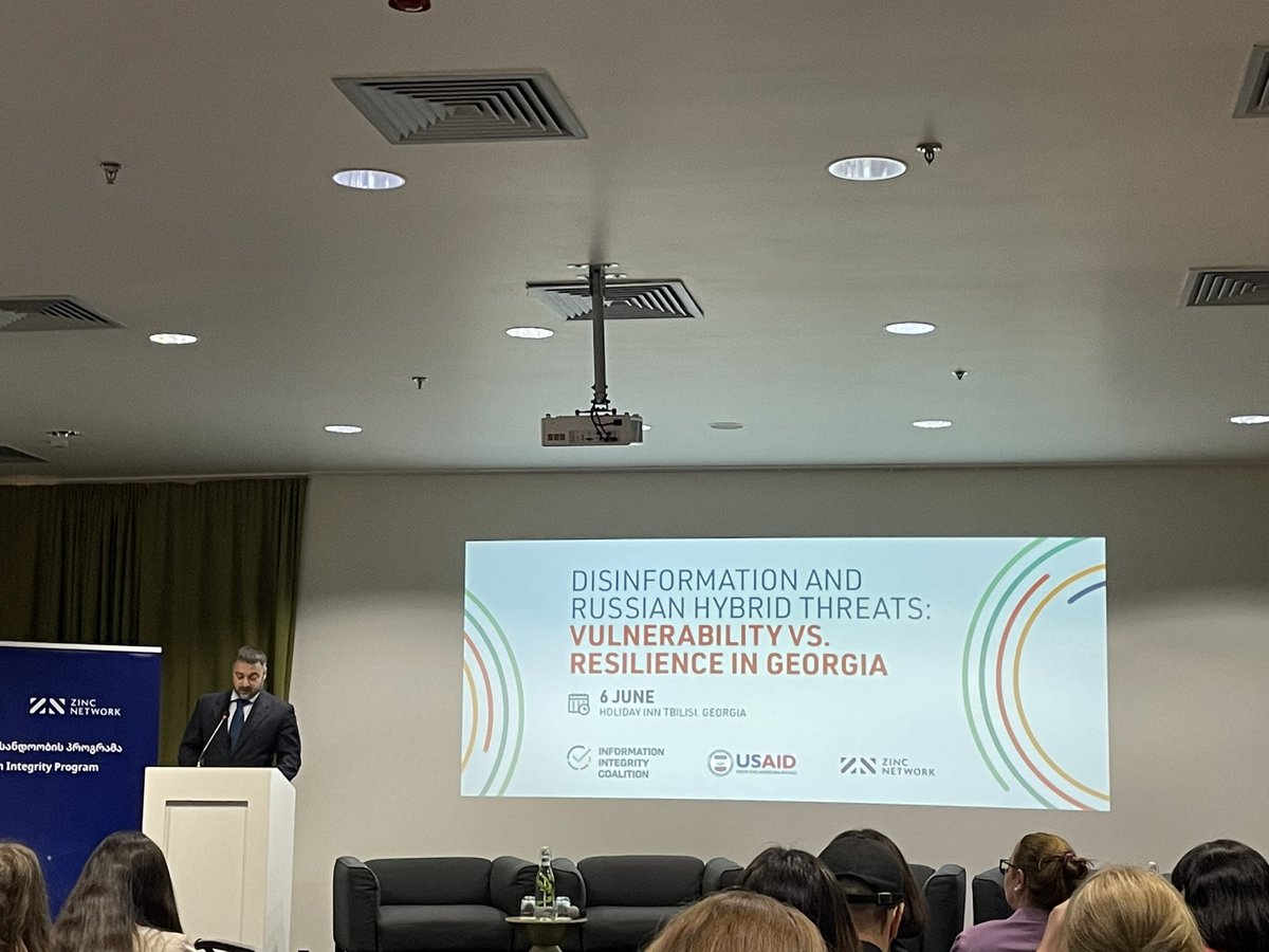 Annual Conference by @infointegrityco  Disinformation and Russian Hybrid Threats: Vulnerability vs. Resilience in Georgia, organized by the Information Integrity Coalition.