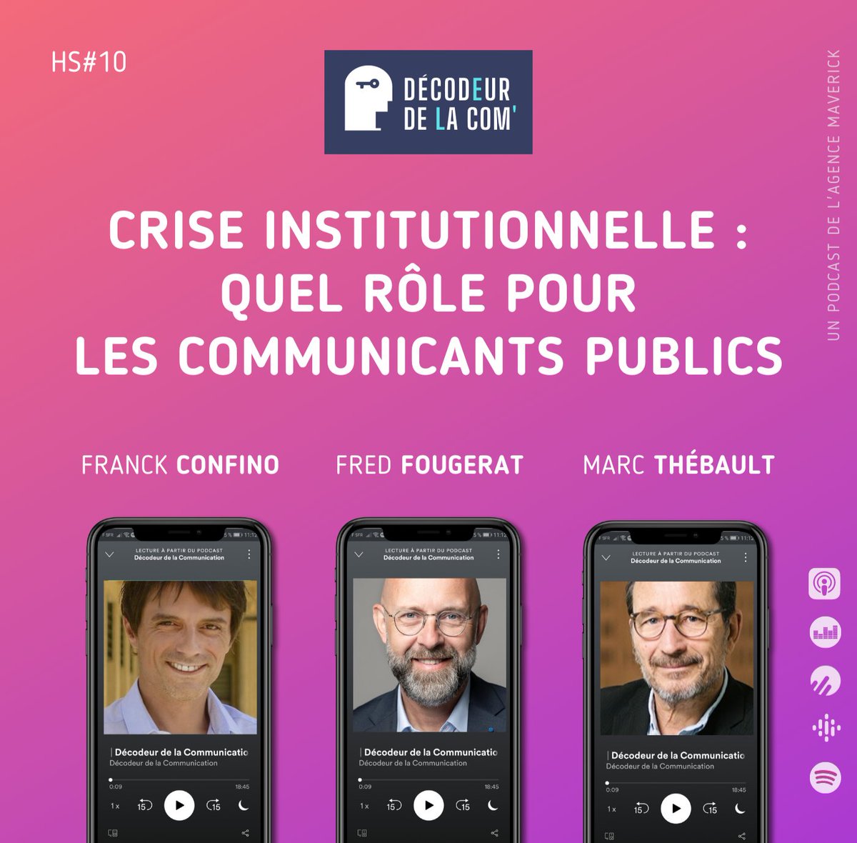 Crise institutionnelle : quel rôle pour les communicants publics?
On en discute avec <a href="/marcthebault/">Marc Thébault</a> <a href="/fredfougerat/">Frédéric Fougerat</a> <a href="/franckconfino/">Franck Confino</a>
Pour écouter l'épisode : tinyurl.com/DDLCHS10

#podcast #compublique #compol #communication