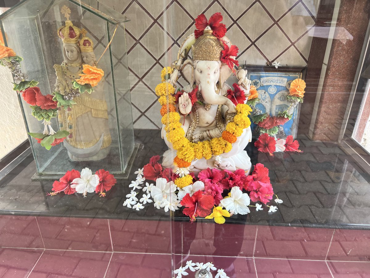 Near a hospital in Goa #incredibleindia   #hinduism #christianity #islam