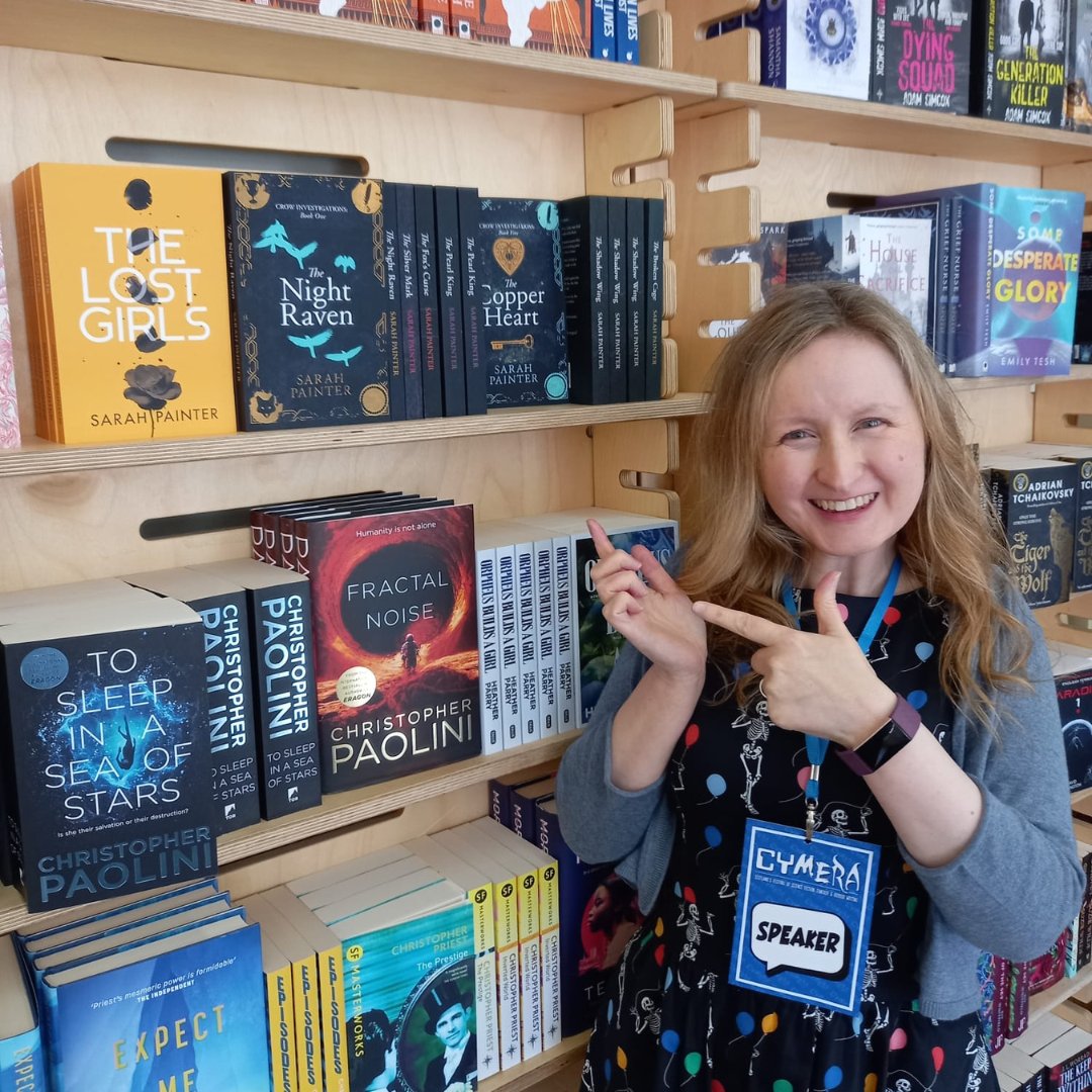 I thoroughly enjoyed chatting to <a href="/Caimh/">Caimh McDonnell</a>, <a href="/adamsimcox/">Adam Simcox</a> and <a href="/TendaiHuchu/">(T.L.) Tendai Huchu</a> at <a href="/CymeraF/">Cymera Festival</a> -thank you if you came along/attended virtually! 😊
Also, I got very giddy seeing my books in the festival bookshop (thank you <a href="/BlackwellEdin/">Blackwell's Edinburgh</a>!)🌟 #AuthorsOfTwitter #WritingLife #Edinburgh