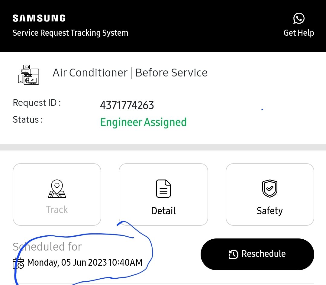 rpsrikar's tweet photo. @SamsungIndia look at below screenshot. Its says 1040AM but the technicians first visit was at 530pm. Which just led to further delay. https://t.co/9VLgAgj9BK