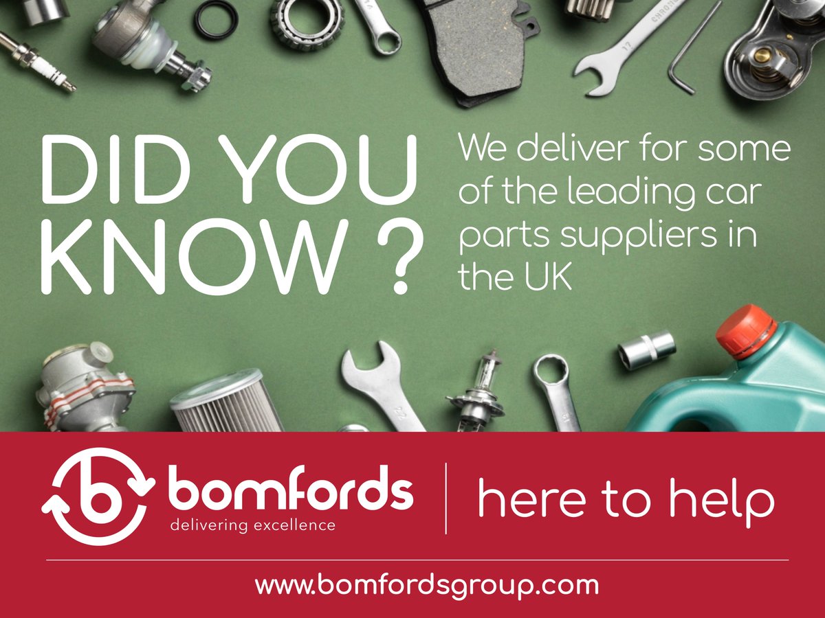 ❓Did you know❓

🚘  Bomfords Group deliver for some of the leading car parts suppliers in the UK.

📅 With 40 years’ experience, we can provide a comprehensive range of services including:

☎️ 01379 853656
📧  info@bomfordsgroup.com
🖥️  bomfordsgroup.com

#logistics