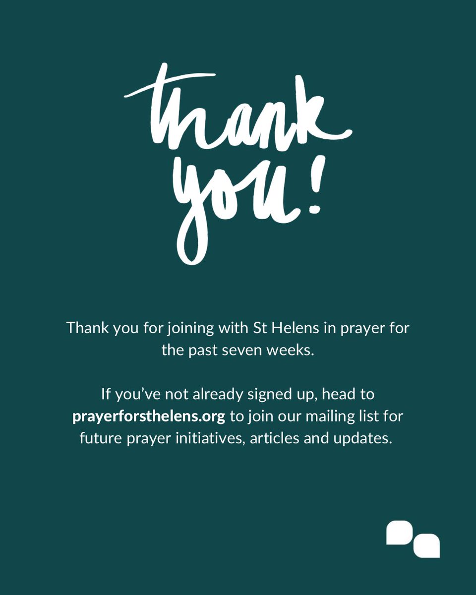 We finished our 7 weeks of prayer on Sunday, a big thank you for those that joined and covered our town in prayer #sthelens #together #prayer