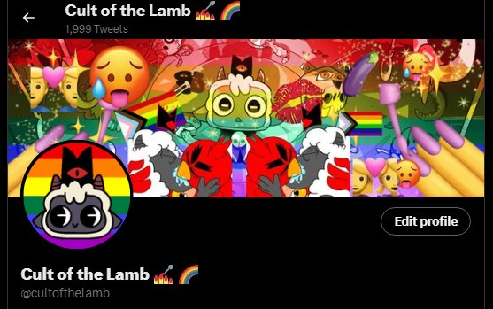 Cult of the Lamb on X: Some nazis keep trying to make fake official Cult  of the Lamb accounts. But if their profile is not yass queen slaying for  Pride month THEY