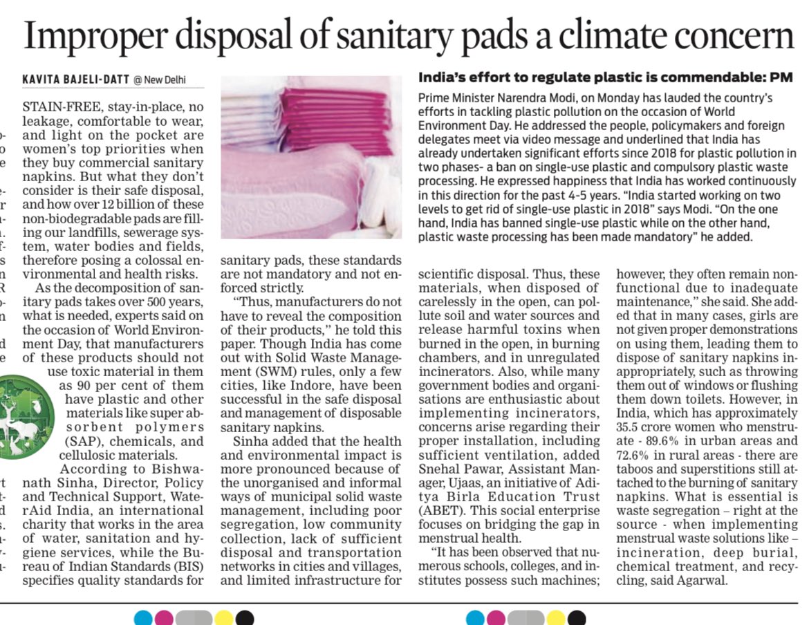 KavitaDatt's tweet image. #Disposal of #sanitary #napkins a huge concern, experts

@NewIndianXpress @TheMornStandard @MinistryWCD @MoHFW_INDIA @moefcc @UjaasforChange @WaterAidIndia @Biswanath_Sinha @toxicslink