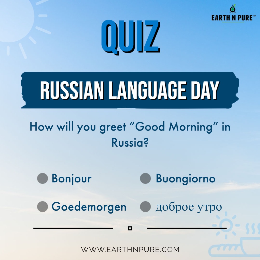 #russia #russian #language #internationalday #languagedevelopment #languageday #quiz #quizzes #QuizTime #quizmaster #earthnpure #oil #trendingnews #trending #trendingnow #TRENDINGNEWSTODAY #trends #trendsetting #answers #AnswerChallenge