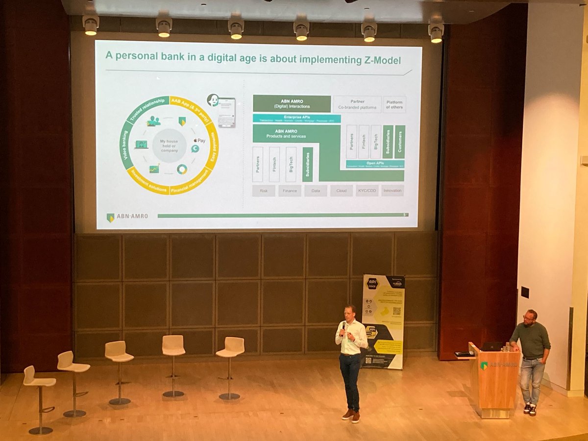 APItheDocs's tweet image. We kick off the #APItheDocs #Amsterdam conference with @KoenAdolfs &amp;amp; Gijs van der Hoven, who share @ABNAMRO&apos;s journey with their #APIprogram and #developerportal, how they drive an API First culture, and how they utilize evangelism to get things done.

#openbanking #APIeconomy