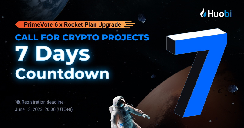 HTX_Global's tweet image. ⏰7 Days Left!

#PrimeVote 6 Registration Ends Soon,
Tag Your Fave Project To Sign Up! 💥

Vote to List with #Huobi PrimeVote!

Join : huobi.com/support/en-us/…