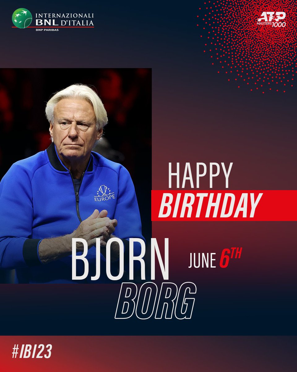 🎂 Happy Birthday to our 2 time champion 🏆🏆Bjorn #Borg! 🥳 

#tennis | #IBI23