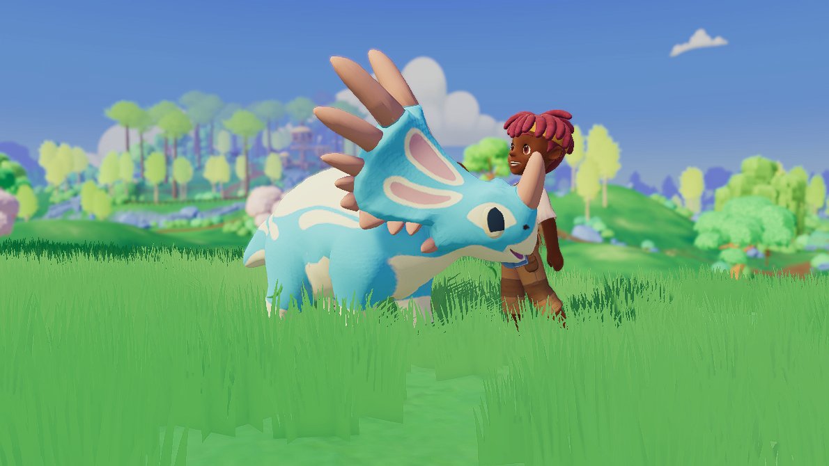 PaleoPines's tweet photo. 🌈 When this little #styracosaurus is smiling, we're all smiling 💚

Wishing everyone a happy Tuesday! 🌞

Wishlist: https://t.co/rGEAqR822A

#IndieGameDev #CozyFarmingSim #PaleoPines https://t.co/7Df3yxaiDF