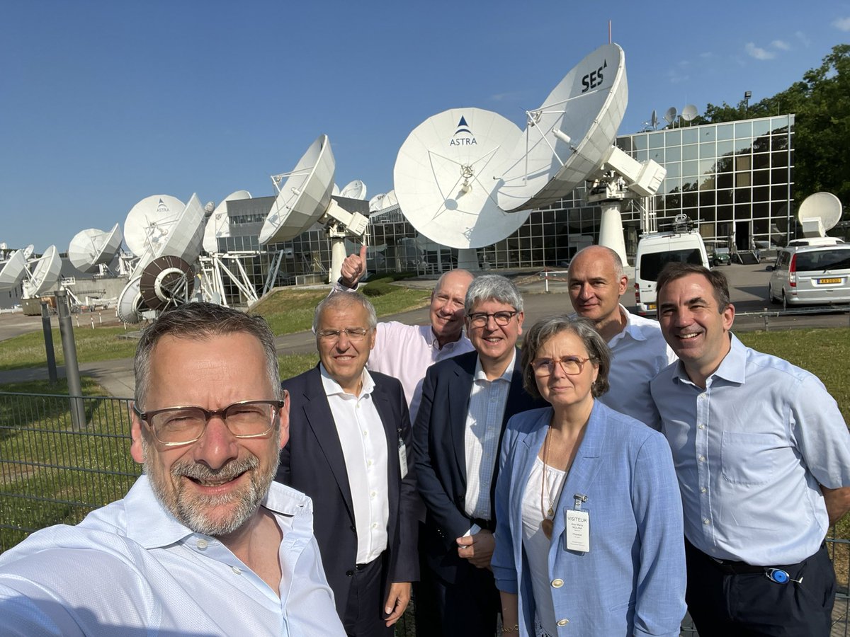 Big thanks to our friends and partners @Hispasat for coming to #Betzdorf on a glorious sunny day! We have great history and an even better future together! #IRIS2