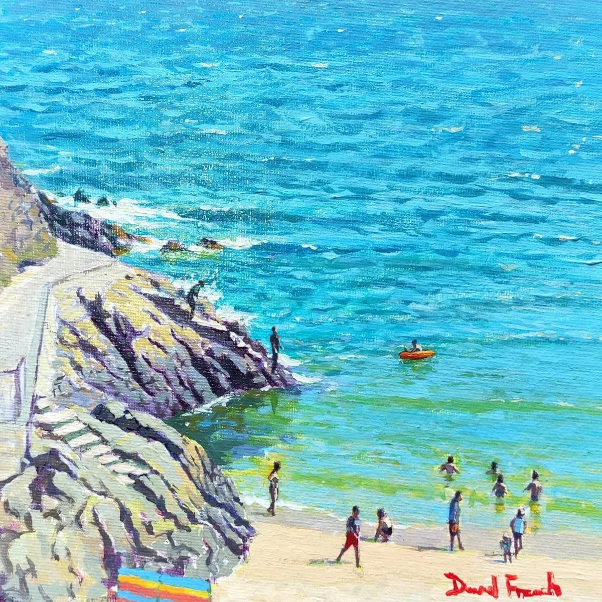 'Porthgwidden Corner'

Jumping in the sea and splashing in the shallows... summer's arrived!

20 x 20cm acrylic on canvas board (29x29 approx framed size)

New paintings of St Ives are now available at the Arthouse Gallery Island Road St Ives
thearthouses.com