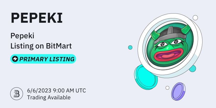 CRYPTEQ11's tweet photo. PePeki is getting listed in a few hours. Let's join the moving train. PePeki burning zeros today.
Pepeki to the moon.
@PepekiCoin
@LilMaple6
@BitMartExchange
#bcsgem
#Ethereum
#Crypto https://t.co/wsLZBoWGnA