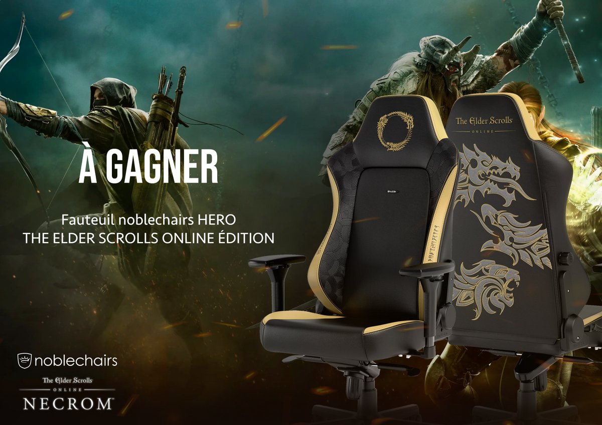 🐙 Giveaway TESO #NecromHero 🐙

Tente de Gagner un Fauteuil noblechairs HERO Édition Elder Scrolls Online ! 

Pour participer : 
▶️ Like ❤️ + RT 🔁
▶️ Follow <a href="/noblechairsFR/">noblechairs France</a> et <a href="/Desastre_Show/">Desastre #EcoStream</a> 

🍀TAS le 21/06
France métropolitaine seulement 🇫🇷