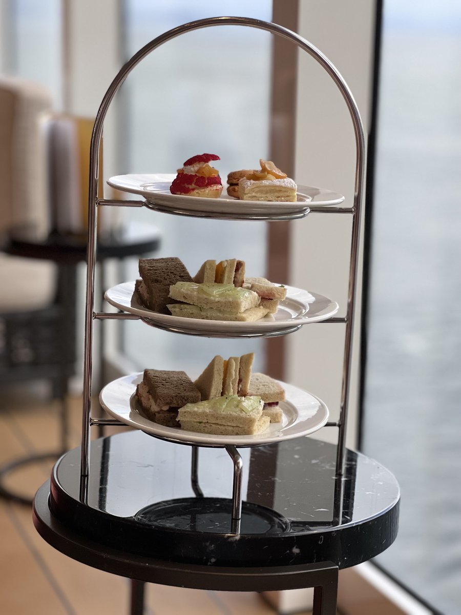 A delectable offering of sweets and sandwiches at afternoon tea on Alaskan cruise ⁦<a href="/VikingCruises/">Viking</a>⁩ #afternoontea #vikingcruises