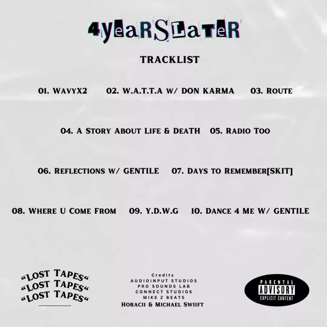 MalawiSpotify's tweet image. ⚠️⚠️JOINT ALBUM BY @HORACII__ &amp;amp; @MICHAELSWIIFT OUT NOW⚠️⚠️

"4YRS LATER" (Lost Tapes) Out On All Platforms Now.

Link ( linktr.ee/4yearslater__ ) thanks ❗