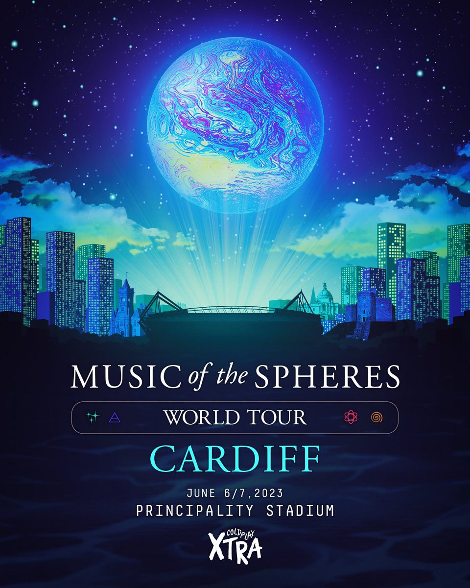 𝐂𝐲𝐟𝐚𝐫𝐜𝐡𝐢𝐨𝐧 𝐂𝐦𝐲𝐫𝐮!! 🤍💚✨

Coldplay are in the Welsh capital to perform to 120,000+ fans across 2 nights at the Principality Stadium 

🏴󠁧󠁢󠁷󠁬󠁳󠁿 #ColdplayCardiff
🫧 #MusicOfTheSpheresWorldTour