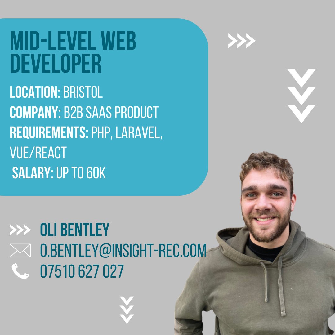 Insight Into...Our Hot Jobs. 🔥

We have plenty of exciting opportunities within the Tech sector right now. 🙌🏼

For further info on these jobs, contact our consultant:

Oliver Bentley
📩 o.bentley@insight-rec.com
📞 07510 627 027

#recruitment #hotjobs #opportunities #tech