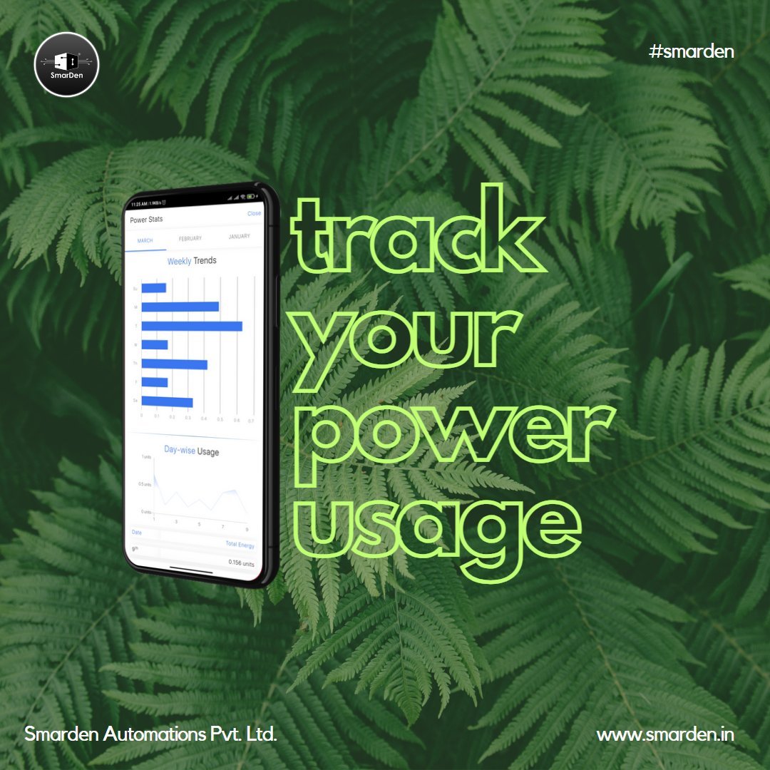 With SmarDen's mobile app, empowering you to effortlessly track, manage, and optimize power consumption in your smart automated home.

#SmartHomeLiving #HomeAutomationSolutions  #SmarthomeTech #AutomateYourLife #SmartLiving #FutureHome  #Besthomeautomation #Smarthome #Smarden