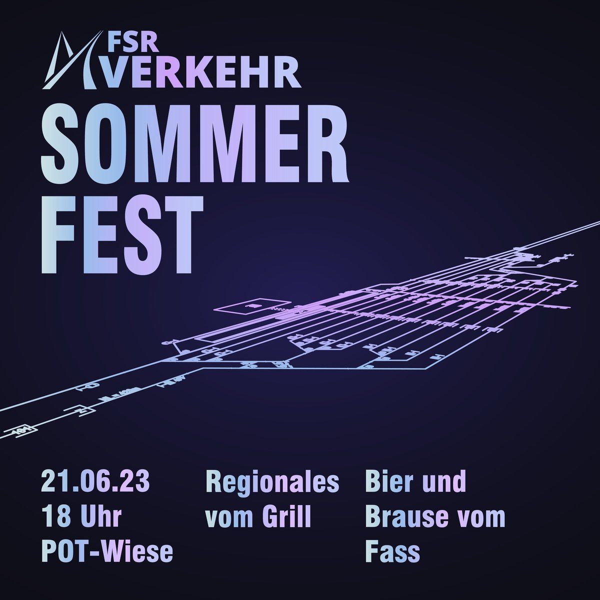 Bald ist es wieder soweit: Am 21.06.2023 veranstalten wir wie im letzten Jahr das Sommerfest unserer Fakultät. Ab 18 Uhr könnt ihr auf der POT-Wiese mit Kommiliton:innen und Mitarbeitenden der Fakultät quatschen, feiern und euch vernetzen.

fsr-verkehr.de/herzliche-einl…