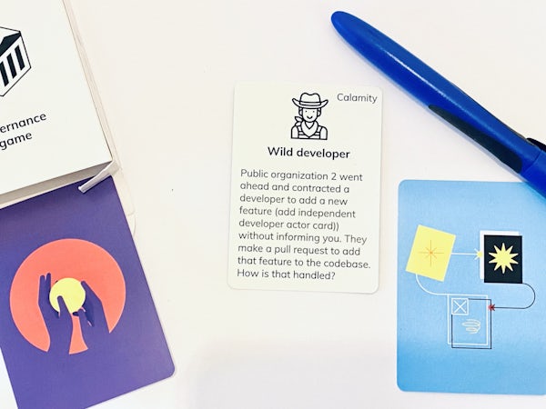 publiccodenet's tweet photo. It's a good day to talk about the #GovernanceGame - a hands-on approach to learning how to govern public code codebases. Fun fact: our @Jan_Ainali will be demonstrating
how to play at the next @OSPOAlliance On Ramp event next week. 16/10
#OpenSource #PublicCode #OSPO https://t.co/gX869gNou6