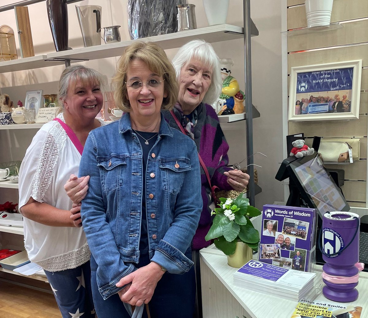 friendsofwisdom's tweet image. Jane our Community Fundraiser met Philippa and Carole from Inner Wheel Club Sheerness in our shop on Saturday where we are displaying a photo from the presentation.

#friendsofwisdom #community #charityoftheyear #sheerness #charity #fundraising #innerwheelclub