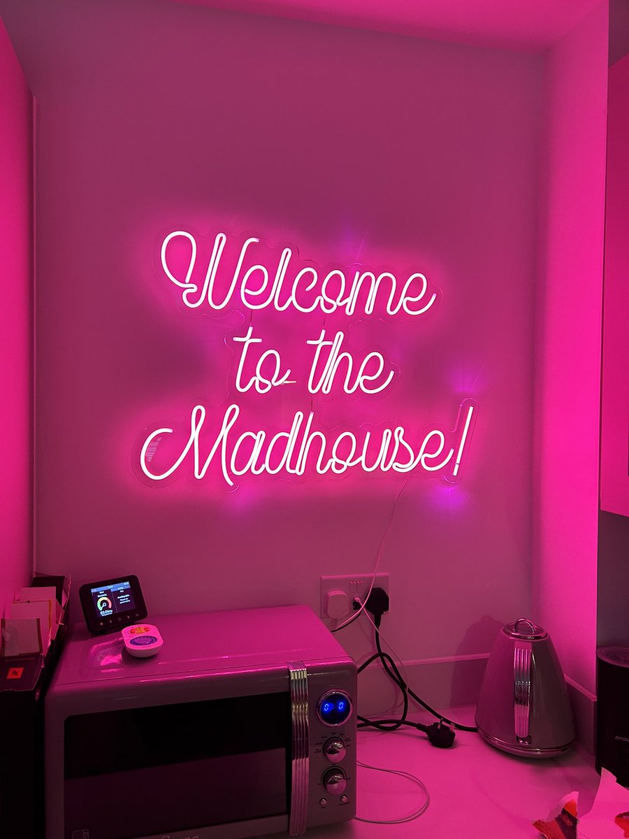 Brighten up your home with a LED Flexi neon sign 🤩#welcometothemadhouse 💞 contact us today for a quote enquiry@kingsplastics.co.uk 👑#signageroyalty #makingsignsfor70years #flexineon #ledneonflex #led #ledsigns #signs #standout #bristolsigns #kingsleds #kingsplasticsltd #NEON