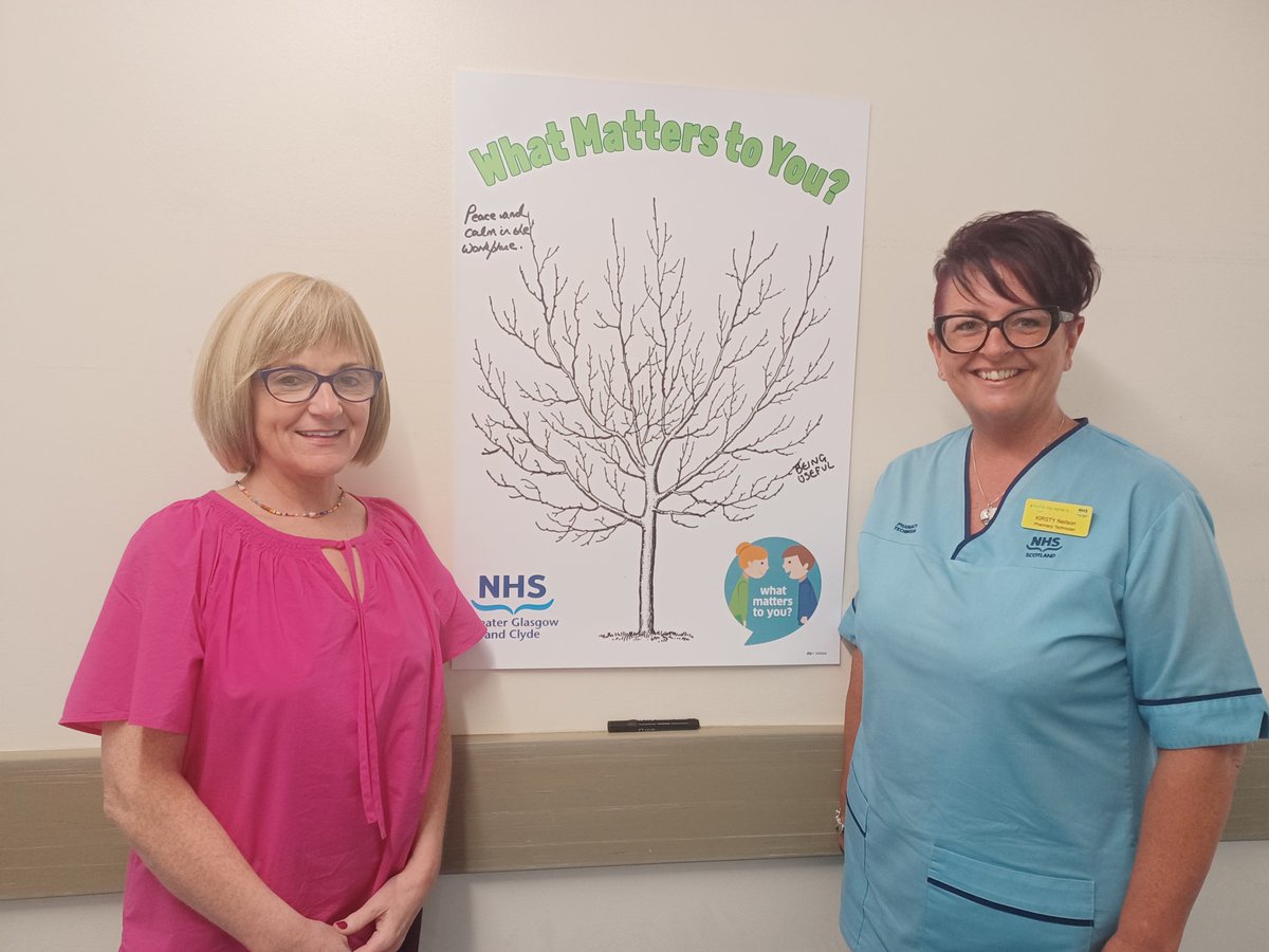 We've started the #WMTY2023 day at RAH. Thanks to Adele and Kirsty for displaying our poster and encouraging everyone to think about what's important in our workplace