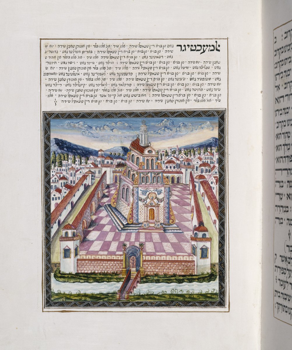 Known as a Haggadah, it contains texts and images of the Ashkenazic and Sephardic rites of the Passover, which celebrates the Exodus of the Jews from Egypt, read during a meal on the first 2 nights of the Passover festival. This copy is illustrated with 64 colour images.