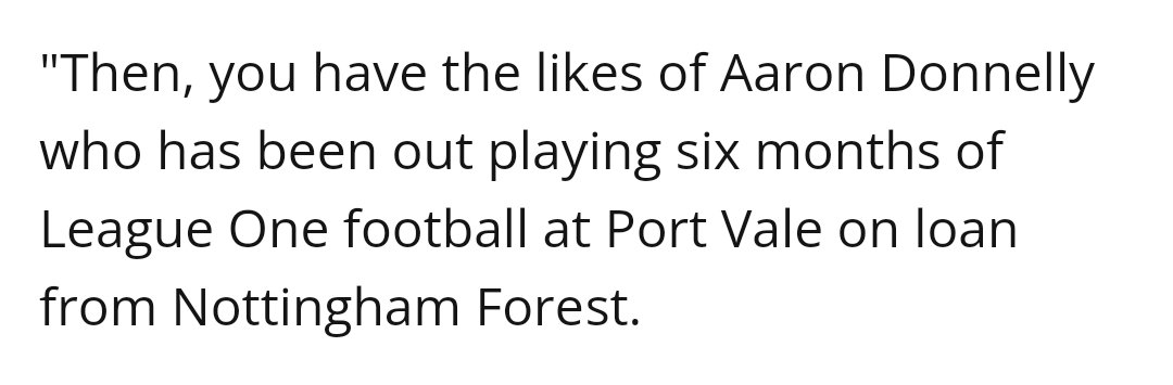 Michael O'Neill name dropping Aaron Donnelly after the training camp. Must be close to following Dale Taylor into the senior Northern Ireland team. #nffc 

This squad is set to introduce more young talent in addition to Bradley, Hume, Charles, Price & Taylor.