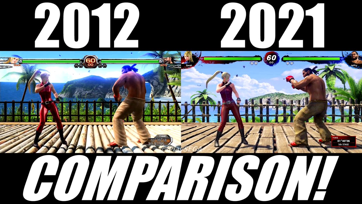 Today, 11 years ago (06/06/2012) SEGA released one of the BEST 3D fighting games EVER on XBOX 360 and PlayStation 3! Happy 11th Anniversary to Virtua Fighter 5 FINAL SHOWDOWN! 🎉🎊
Here is a NEW comparison video with the latest "ULTIMATE" version!
Enjoy: youtube.com/watch?v=1BdrPR…