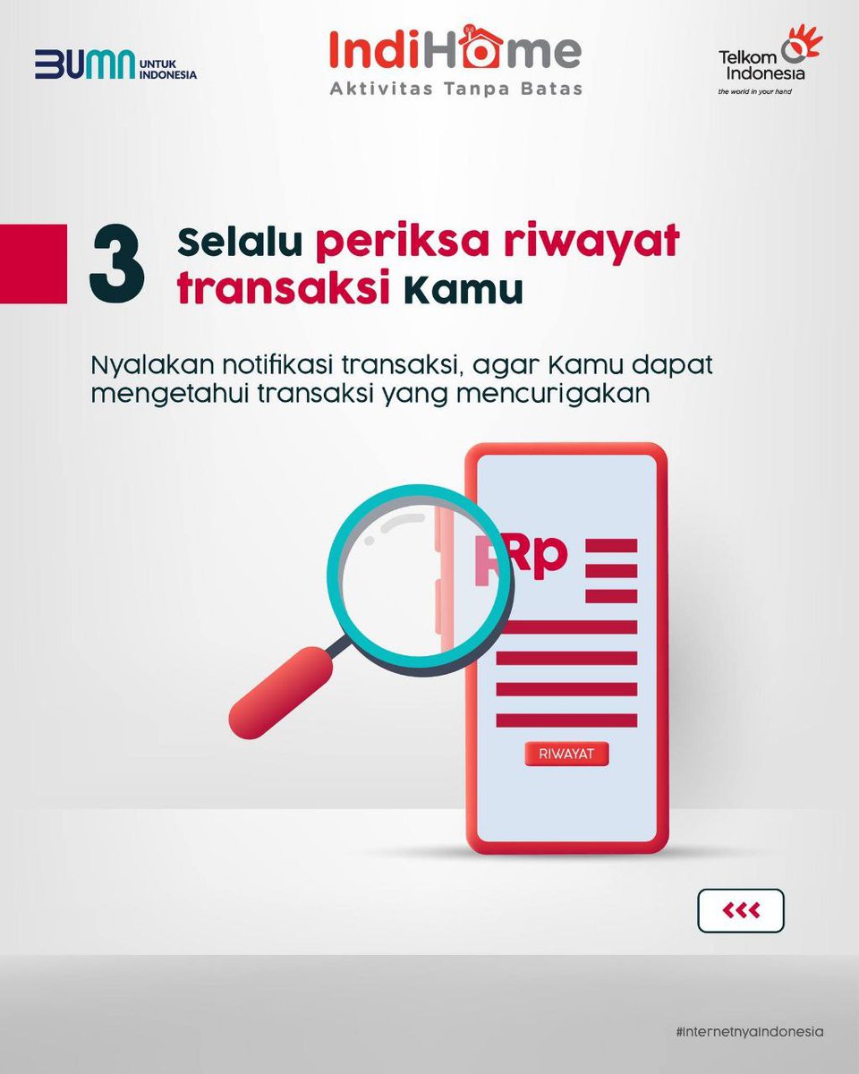 witel_babel's tweet photo. Siapa yang suka bertransaksi secara online? 
Hati-hati ya, Sobat. Kamu harus lebih teliti dan cermat.   Agar lebih aman, mimin punya beberapa tipsnya nih buat Kamu. Cek di sini, yuk!😉
 
#AktivitasTanpaBatas #InternetnyaIndonesia #Indihome #Witelbabel https://t.co/DczJsDLeW4