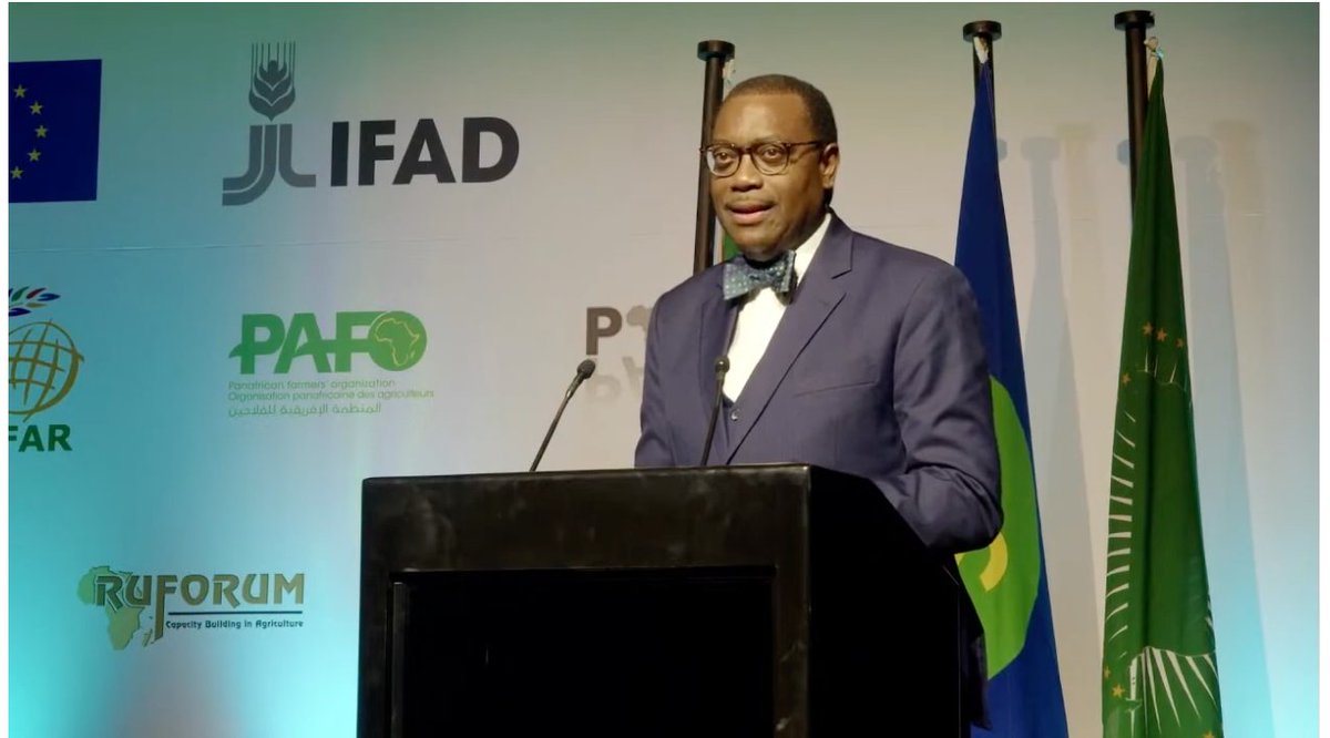 'We must collectively achieve #zerohunger in Africa in the next 5 years... for that to be achieved, we must strengthen and support the CGIAR with a lot more resources, ensure that it works and delivers for Africa based on our priorities,' says @akin_adesina @AfDB_Group at #AASW8.