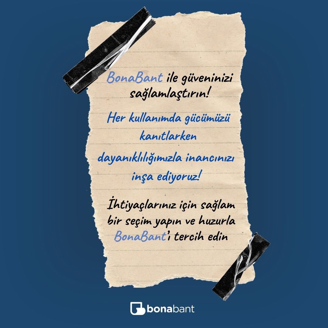 BonaBant ile güveninizi sağlamlaştırın!

#BonaBant #TürkiyeninLiderBantMarkası #kolibandi #b2b #hirdavat #hırdavat #sanayi #ambalaj
#packingtape #şirket #fabrika #nalbur #tutkal #yapıştırıcı #adhesive #ambalajtasarımı #packing #packaging #ambalajkağıdı #kurumsal #kutu