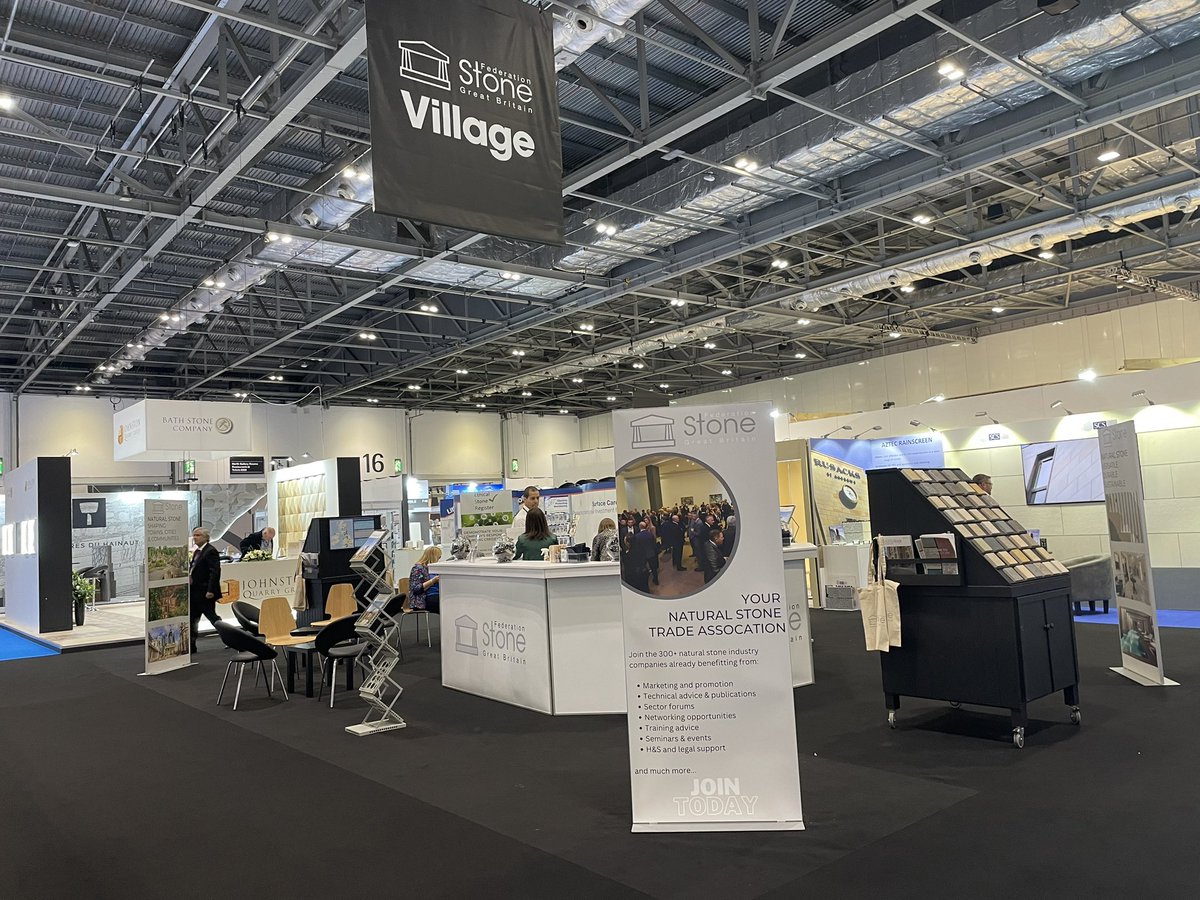 Stone Federation (@stonefederation) on Twitter photo We are open and ready to welcome the you to The Stone Village <a href="/stoneshowlondon/">The Stone Show & Hard Surfaces</a>.
#StoneShow23 #ChooseNaturalStone #Architecture We are open and ready to welcome the you to The Stone Village <a href="/stoneshowlondon/">The Stone Show & Hard Surfaces</a>.
#StoneShow23 #ChooseNaturalStone #Architecture