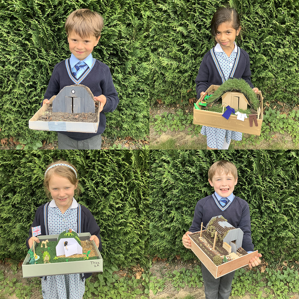 GayhurstSchool's tweet photo. The Year 2 children dazzled us with the most impressive models of Anderson Shelters! They were constructed from cardboard, Lego, garden materials and even cake! Well done, children (and parents!) #History #HalfTermProject #ELDRIC @GayhurstHM https://t.co/9dfCr7enQE